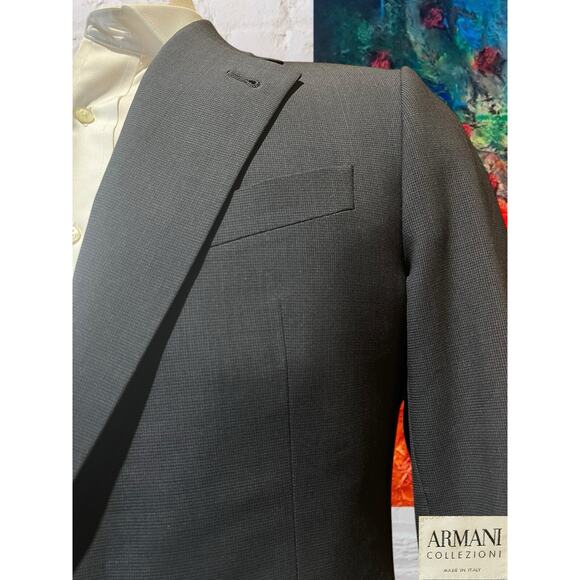 Armani Collezioni 40R 33x29 Gray Italian Designer 2 Piece Suit Quality - Picture 5 of 15